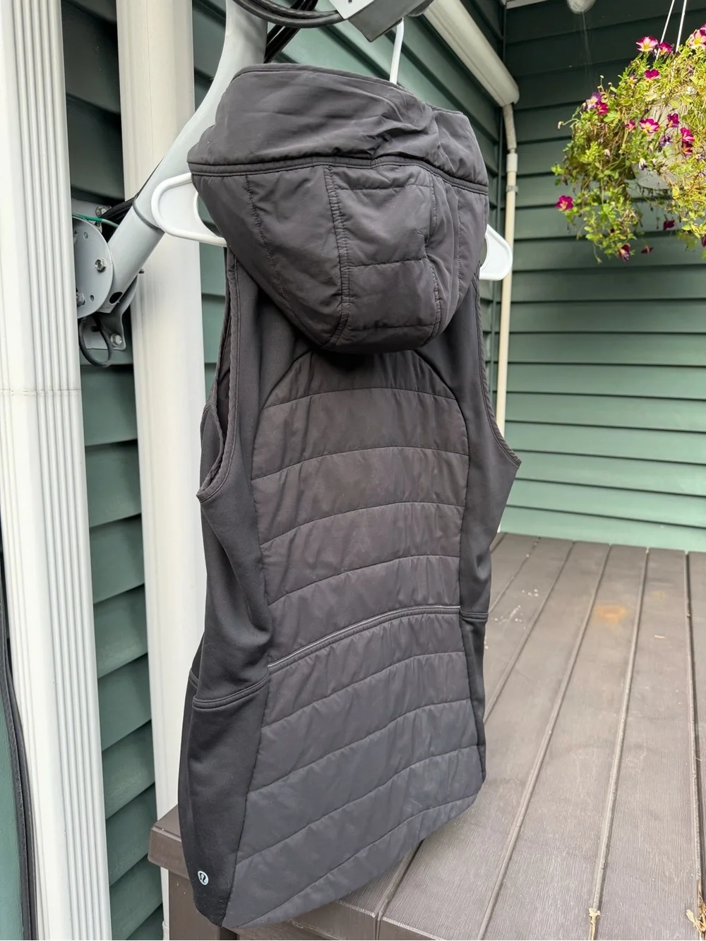 lululemon athletica Black Quilted Hooded Vest